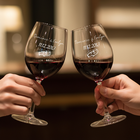 Weingläser personalisiert zur Hochzeit