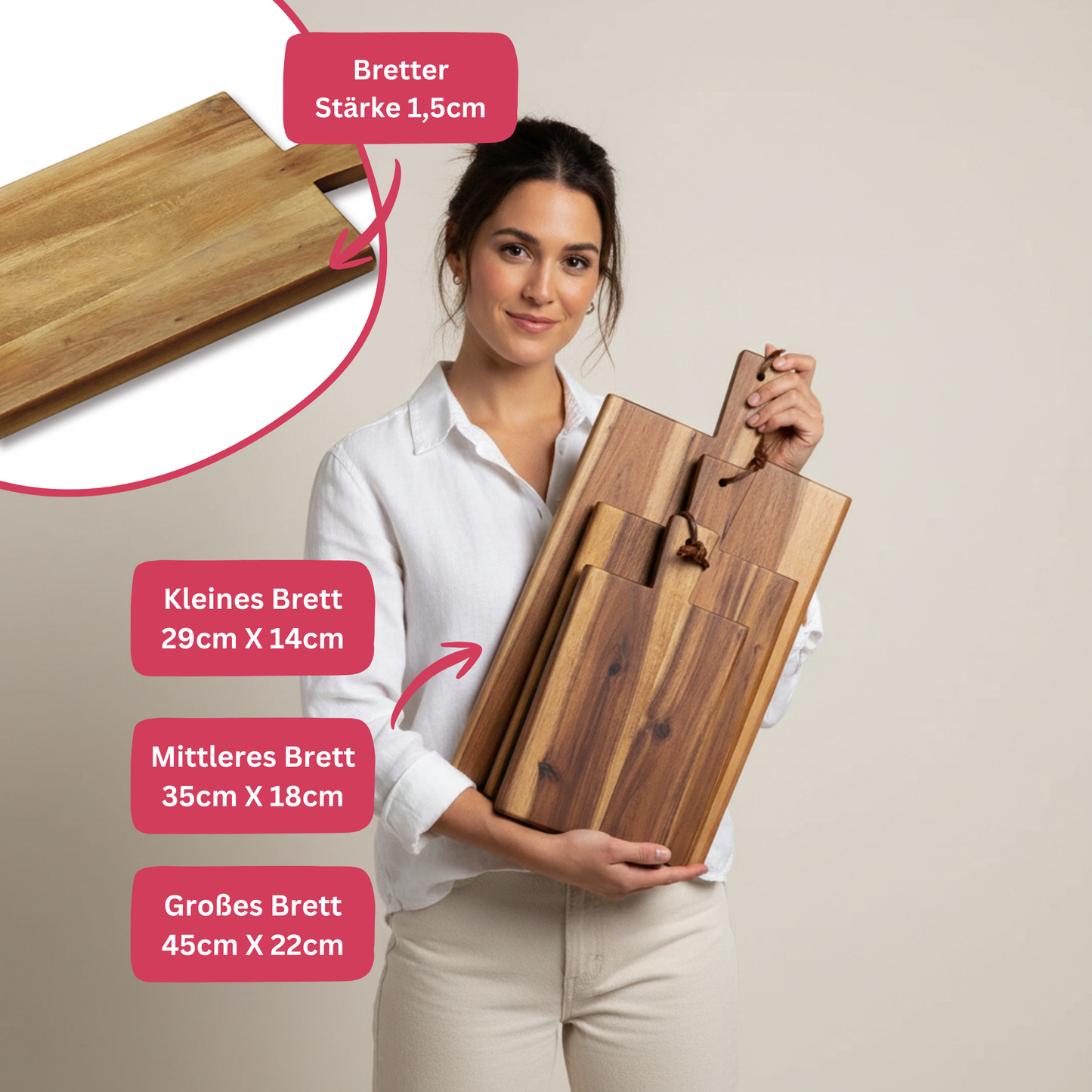 Personalisiertes Schneidebrett Akazie | Hochzeit Gravur Namen & Datum | Hochwertiges Hochzeitsgeschenk