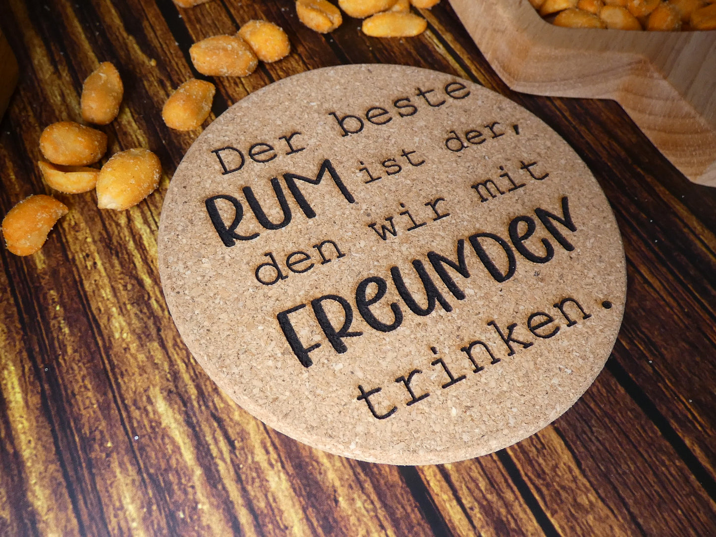Korkuntersetzer "Der beste Rum ist"