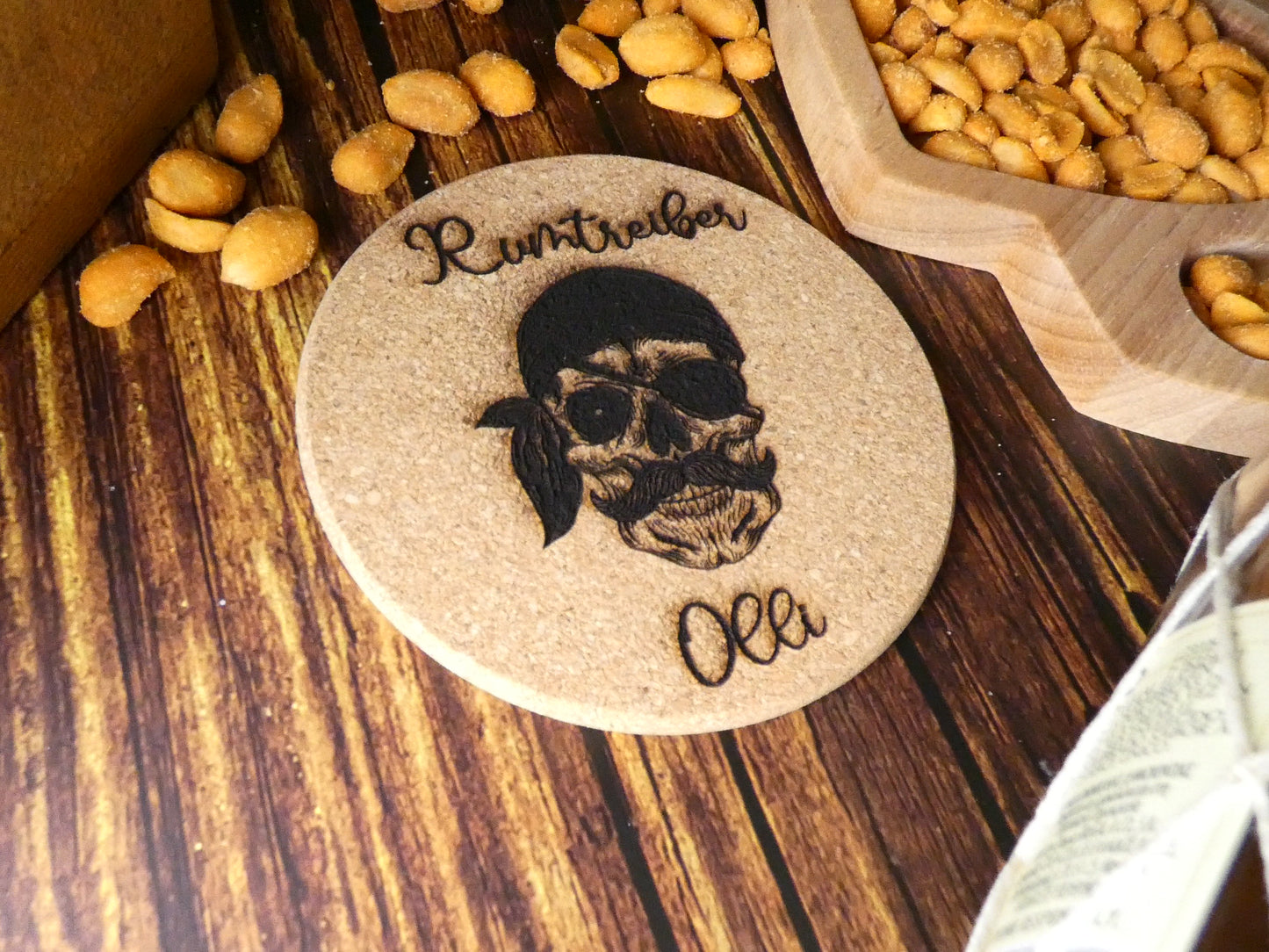 Korkuntersetzer "Rumtreiber mit Wunschnamen"