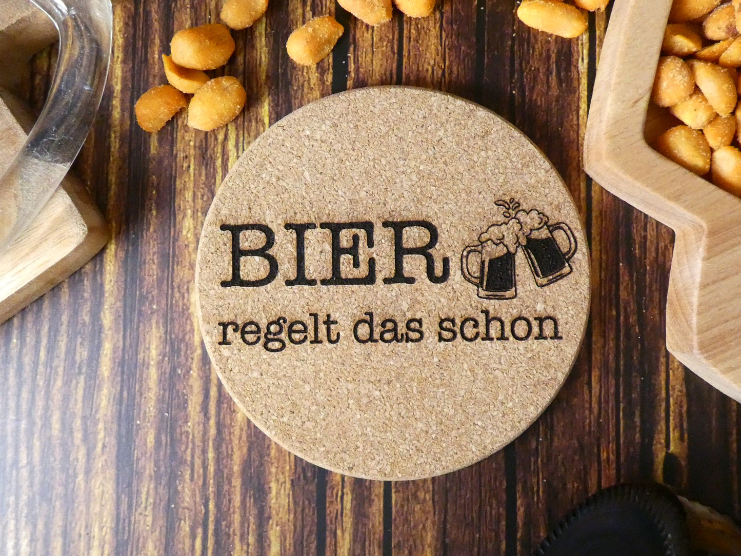Korkuntersetzer "Bier regelt das schon"