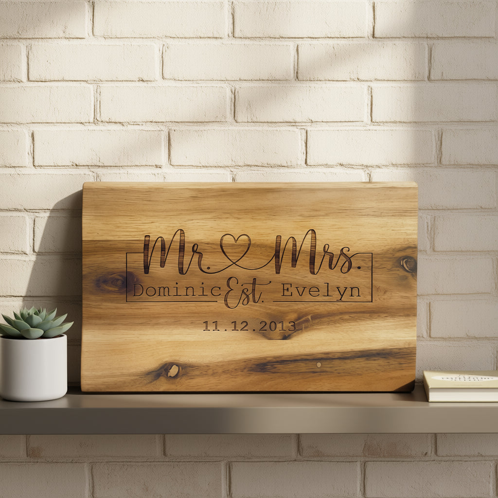 Brotzeitbrettl Akazie Hochzeit / Jahrestag 💍