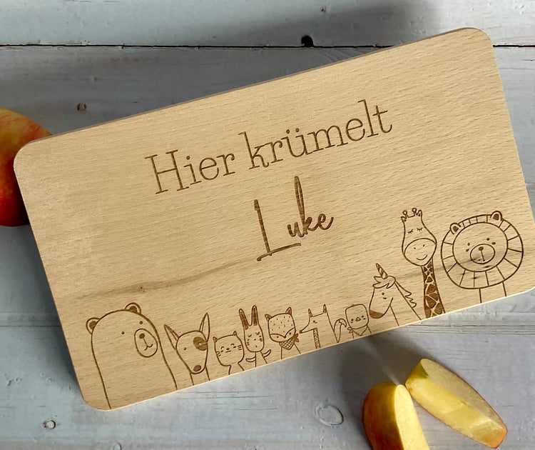 Frühstücksbrettchen aus Buchenholz