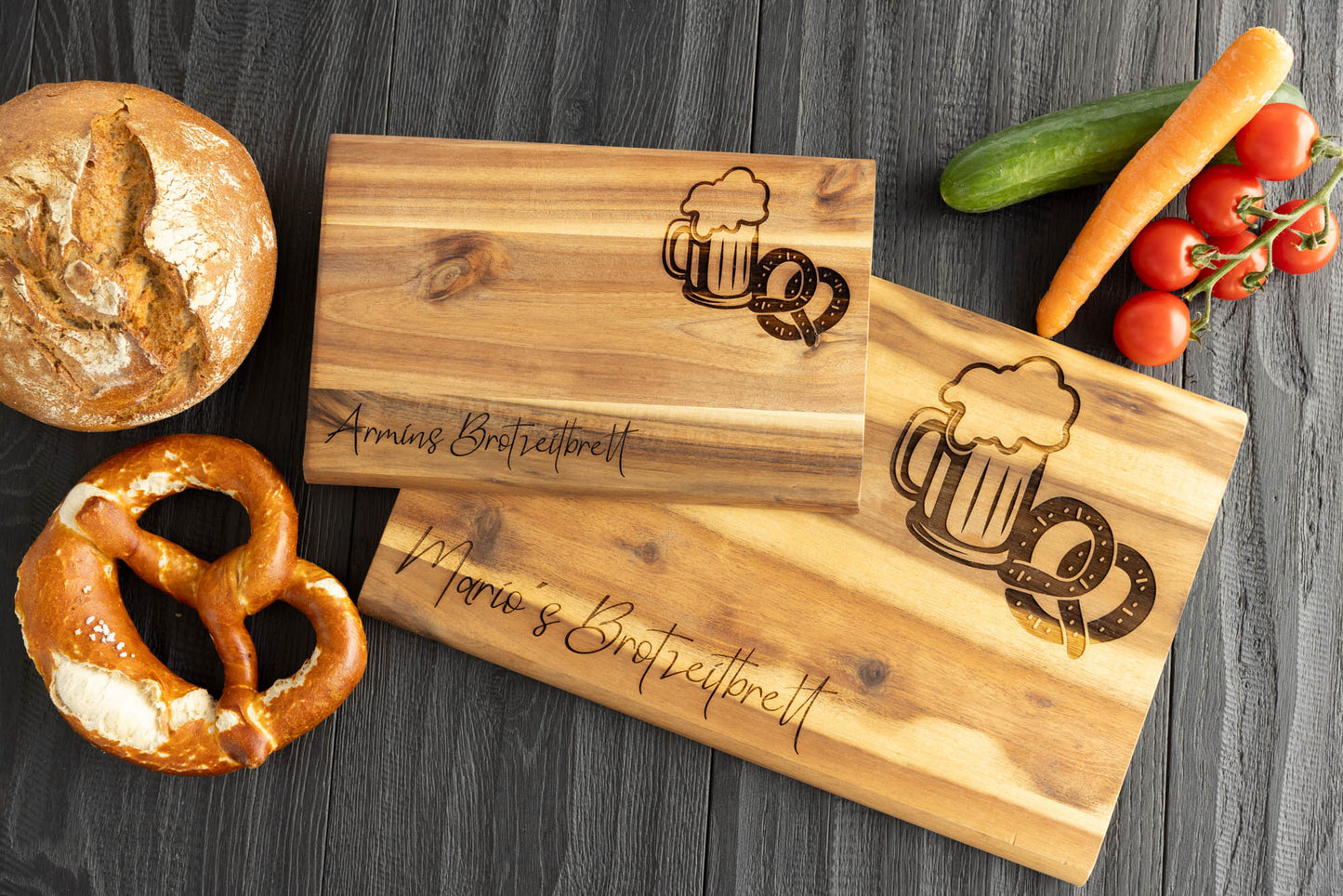 Brotzeitbrettl Akazie Natur und Tiere ⛰️ 🐄 🌻  -verschiedene Motivauswahl-