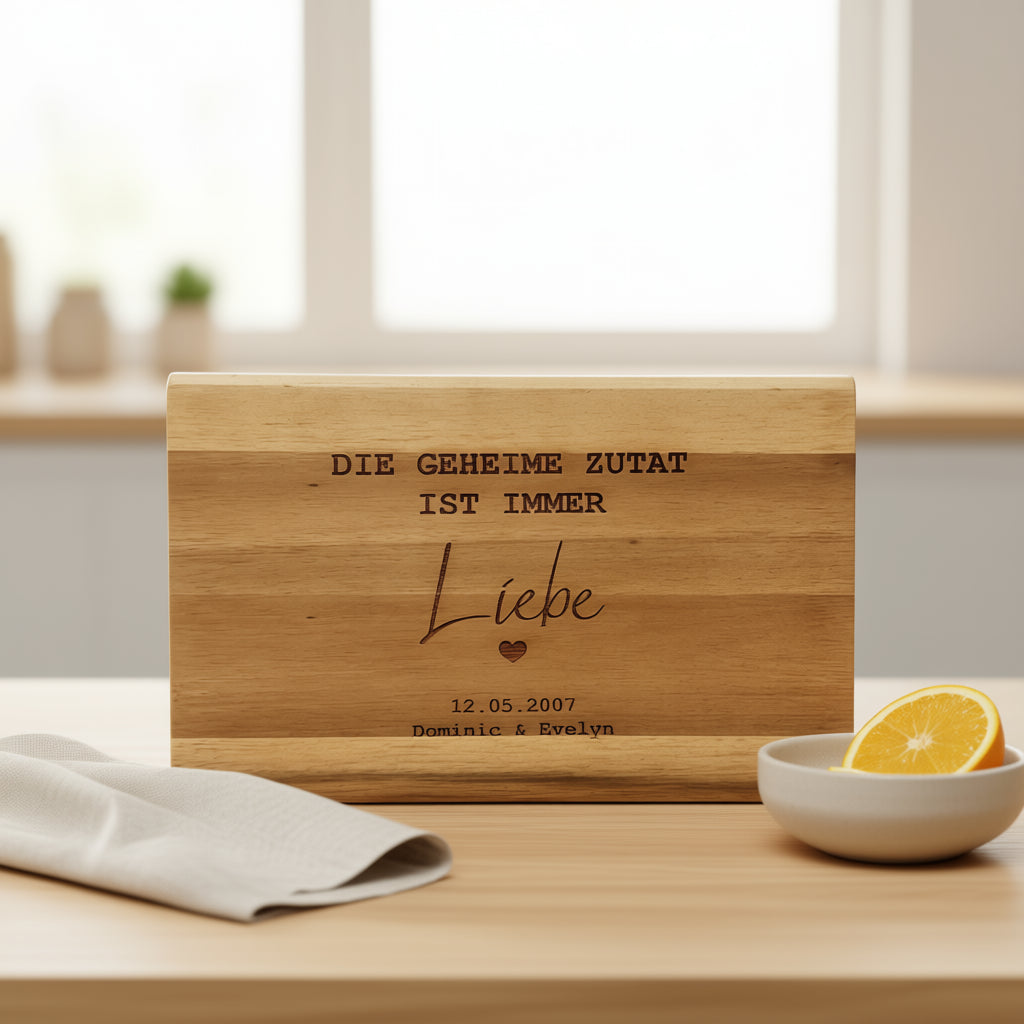 Brotzeitbrettl Akazie Hochzeit / Jahrestag 💍