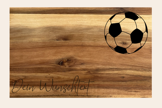 Brotzeitbrettl Akazie „Fußball"