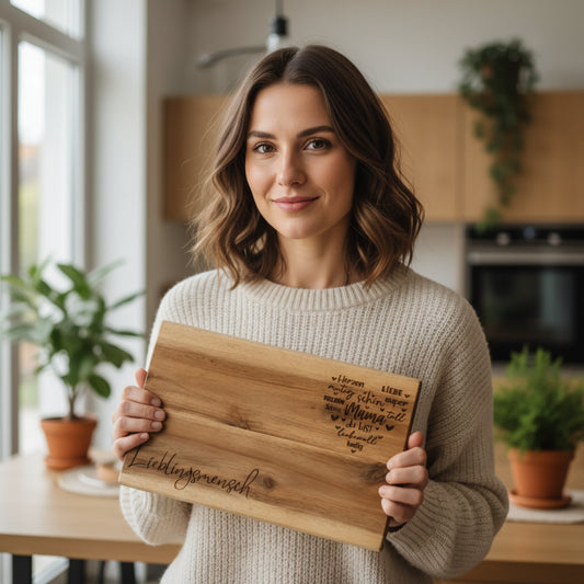 Brotzeitbrettl Akazie Mama / Oma 👵 👱‍♀️  -verschiedene Motivauswahl-