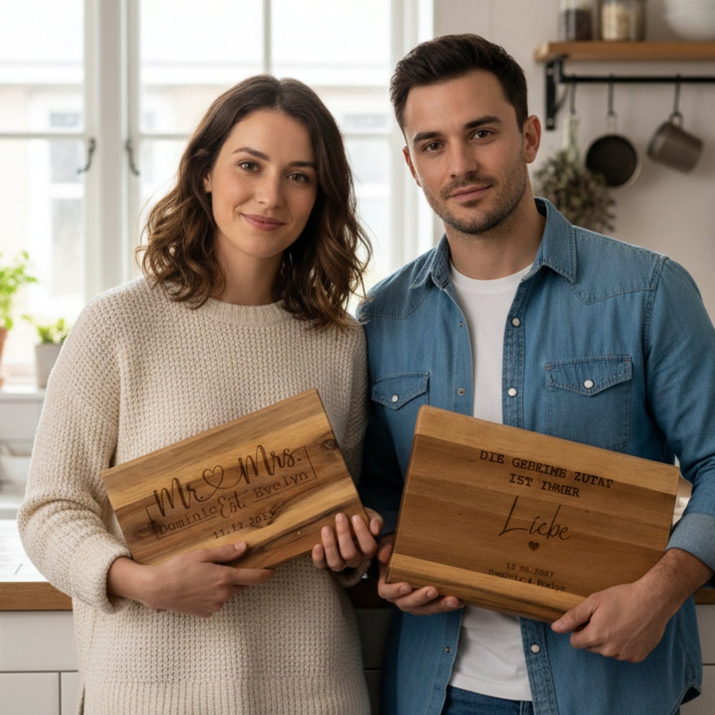 Brotzeitbrettl Akazie Hochzeit / Jahrestag 💍