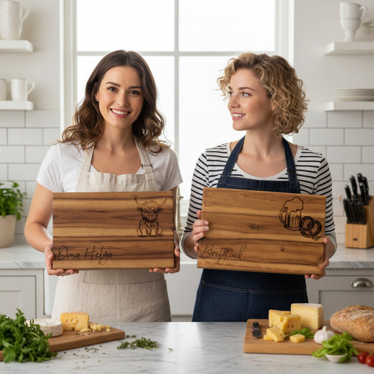 Brotzeitbrettl Akazie Natur und Tiere ⛰️ 🐄 🌻  -verschiedene Motivauswahl-