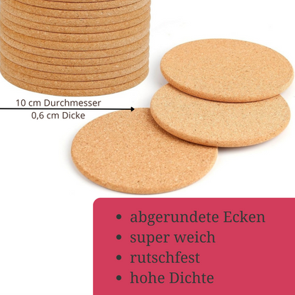 Korkuntersetzer "Rum, der Substantiv" | Witziger Spruch | Lustiges Geschenk für Rum-Fans