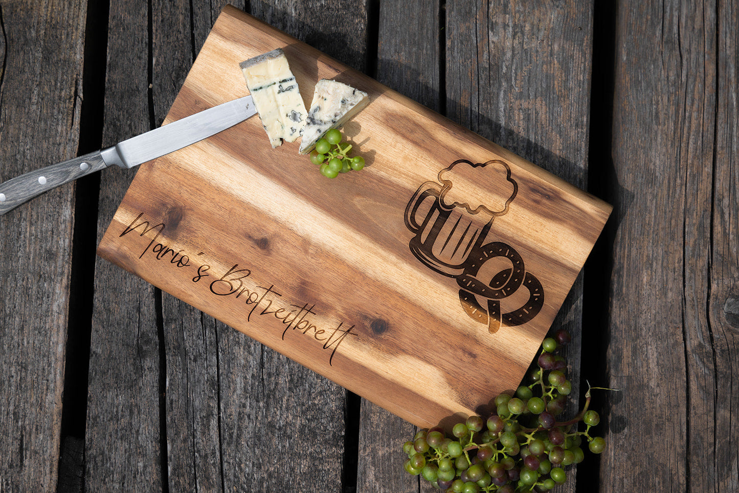 Brotzeitbrettl Akazie Papa / Opa 🧓 👨  -verschiedene Motivauswahl-