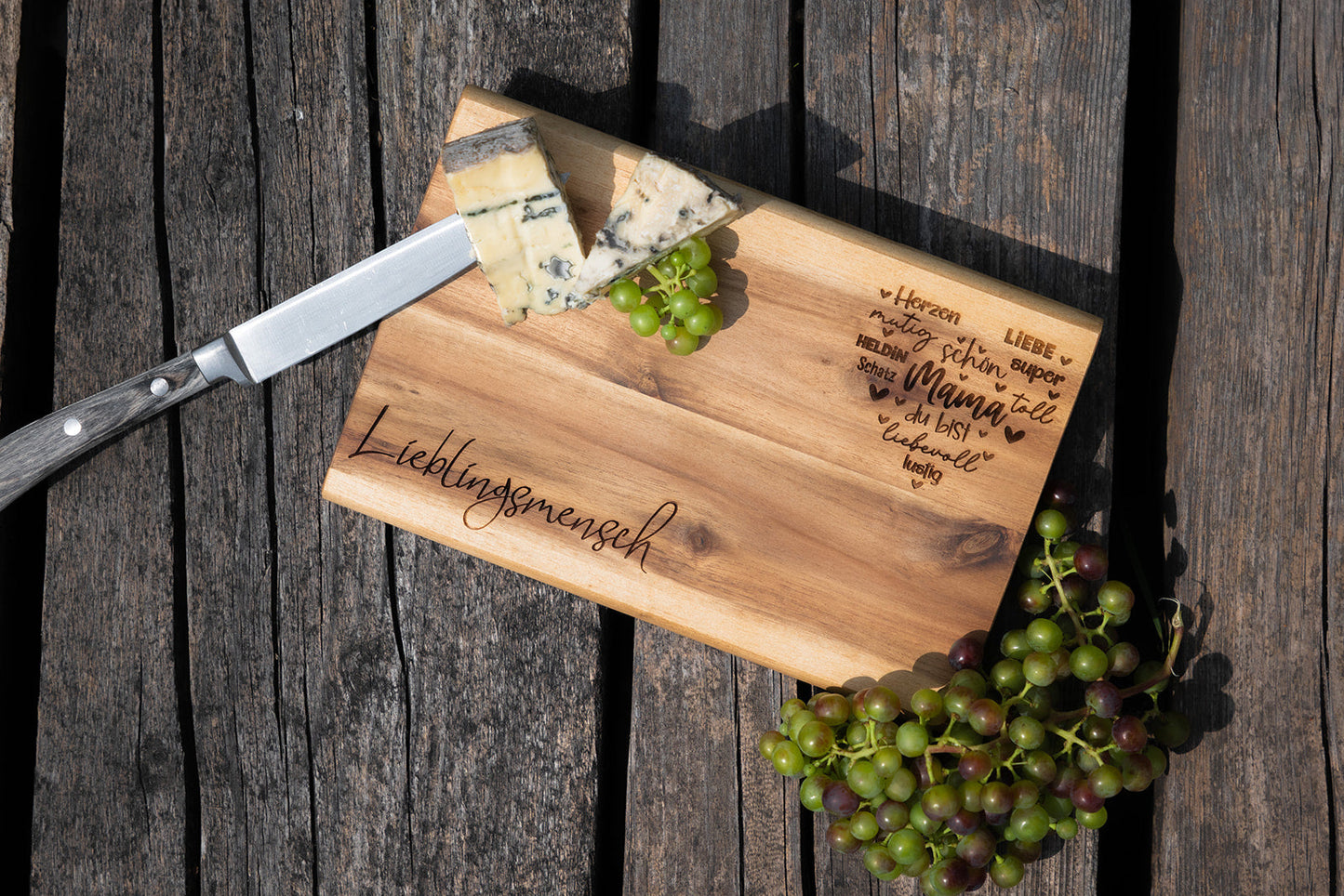 Brotzeitbrettl Akazie Mama / Oma 👵 👱‍♀️  -verschiedene Motivauswahl-