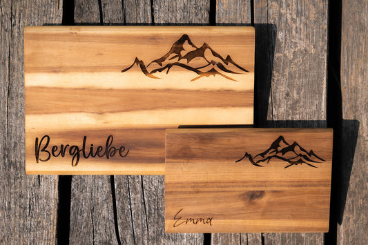 Brotzeitbrettl Akazie Natur und Tiere ⛰️ 🐄 🌻  -verschiedene Motivauswahl-