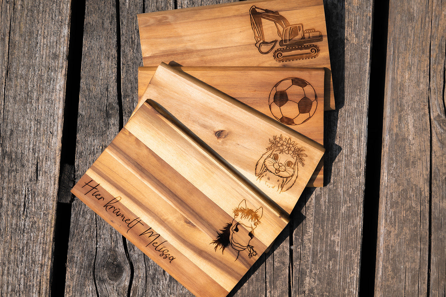 Brotzeitbrettl Akazie Kinder 👶 👧  -verschiedene Motivauswahl-