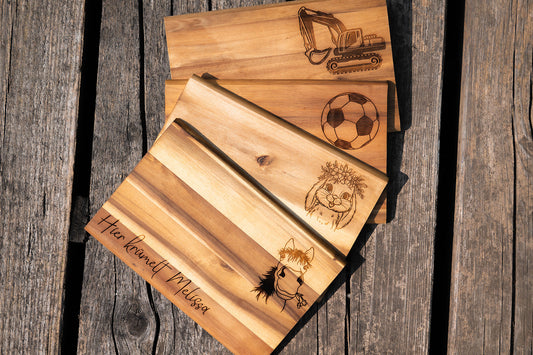 Brotzeitbrettl Akazie Kinder 👶 👧  -verschiedene Motivauswahl-