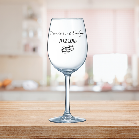 Weingläser personalisiert zur Hochzeit