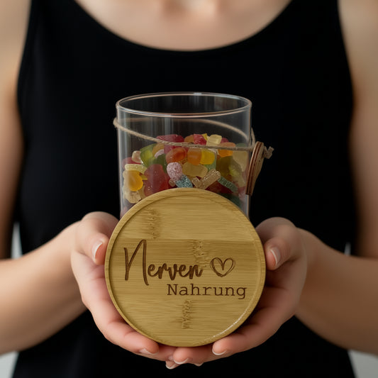 Vorratsglas "Nervennahrung" | Liebevolles Geschenk | Aufmerksamkeit mit Herz