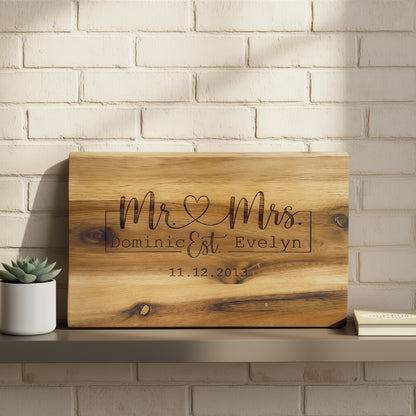 Brotzeitbrettl Akazie Hochzeit / Jahrestag 💍